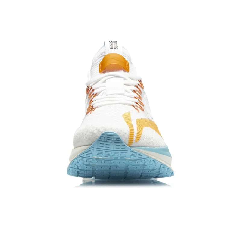 LiNing Jueying Essential Cushioning Anti Slip And Wear Resistant Low Top Running Shoes White Blue Yellow-4