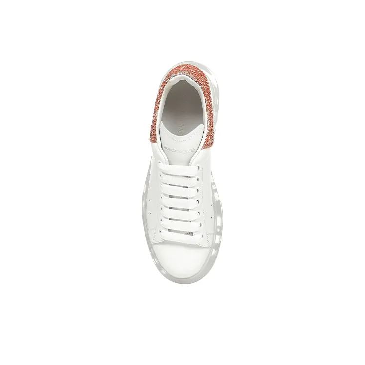 Alexander McQueen Oversized White Pink Glitter Women's-4