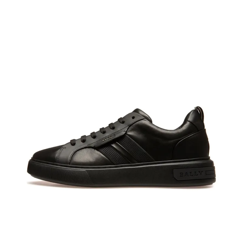 BALLY Maxim Low-Top Stylish Skateboarding Shoes Men's Black-0