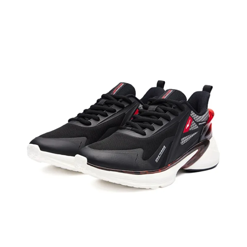 Erke Bow Bomb Technology Low Top Running Shoes Men's Black Red-1