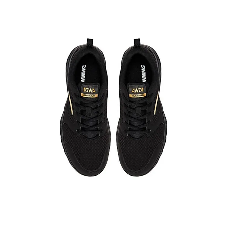 Anta Shock Absorbers Slip Resistant, Abrasion Resistant, Breathable Low Top Running Shoes Men's Black Gold-2