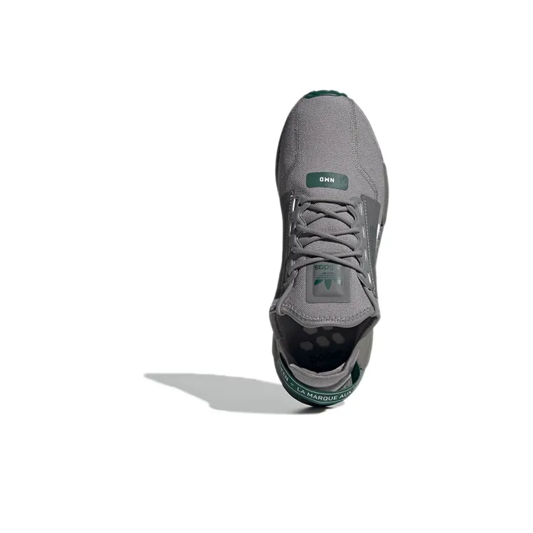 Adidas Originals Nmd R1 V2 Crackled Grey Collegiate Green-4