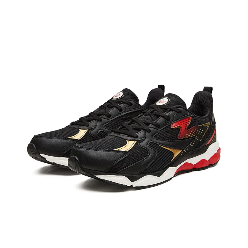 361° Low Top Running Shoes Men's Black Red-2