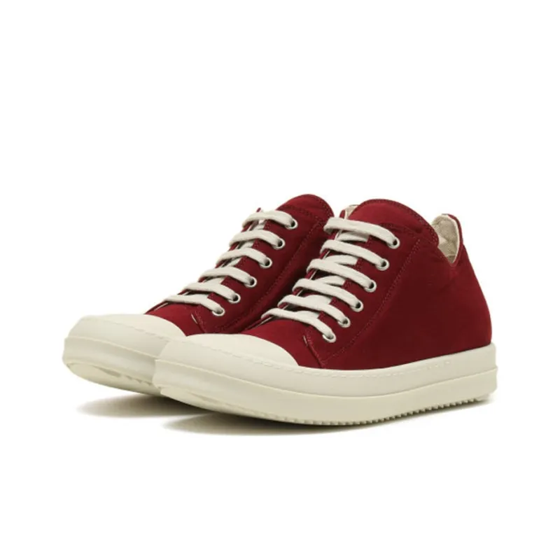Rick Owens DRKSHDW Low Top Stylish Skateboarding Shoes Women's Red-2