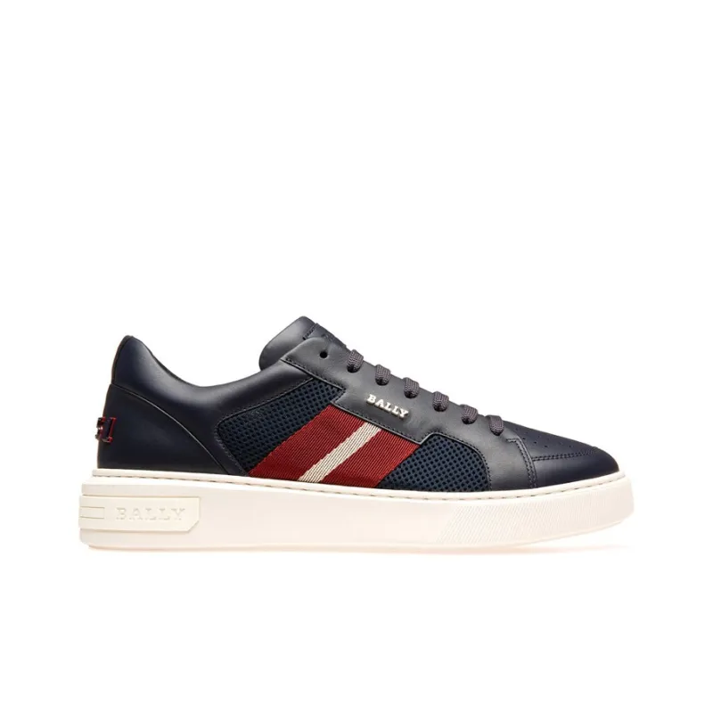 BALLY Low Top Stylish Skateboarding Shoes Men's Marine Blue-1