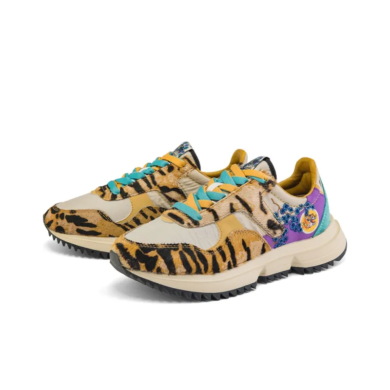 Kappa KAPPA Year Of The Tiger Collection Wear-Resistant Coverage Low-Top Running Shoes Unisex Silver Gray-3