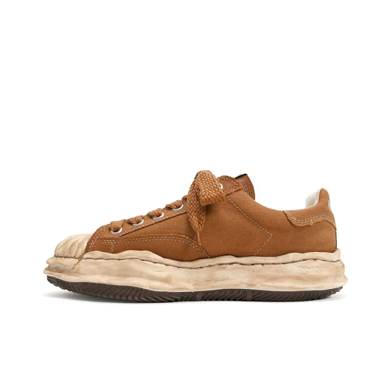 MIHARA YASUHIRO Blakey Dissolve Shoes Low Top Stylish Skateboarding Shoes Men's Brown Vintage Version-0