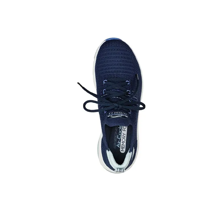 Skechers SKECH-AIR EXTREME 2.0 Cushioning Anti-Slip Wear-Resistant Breathability Low-Top Running Shoes Women's Navy-3