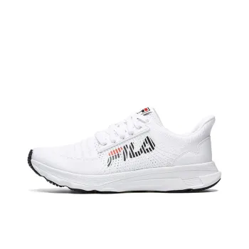 FILA Surround Cushioning Anti-Slip Wear-Resistant Breathability Low-Top Running Shoes Men's White