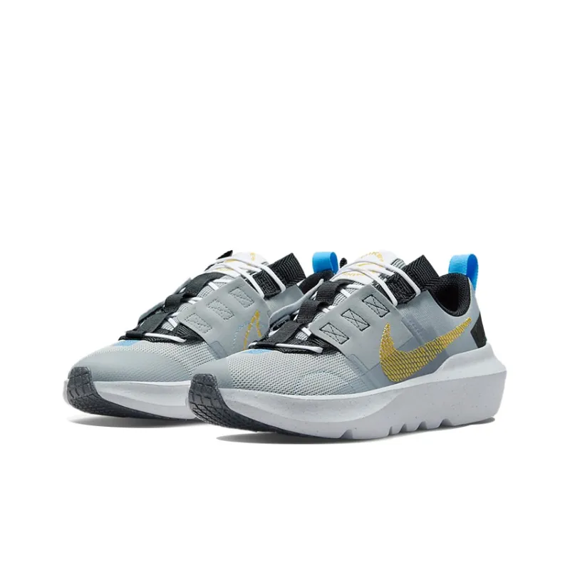Nike Crater Impact Sports Shoes Grey/Blue/Yellow GS-2