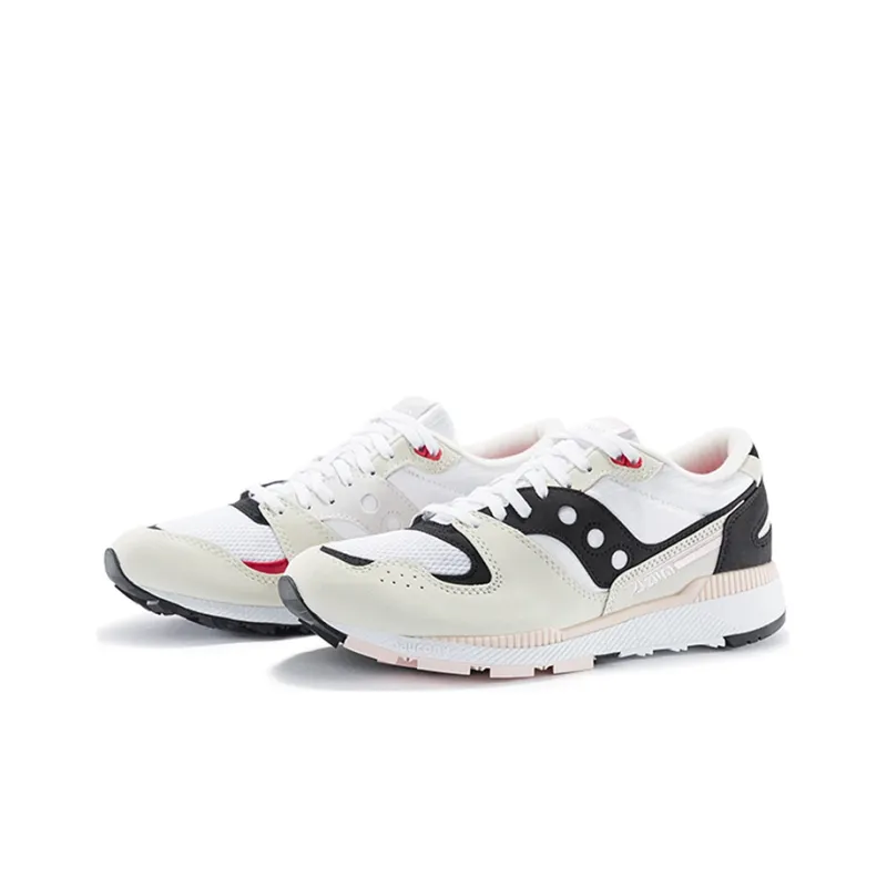 Saucony Running Shoes Men Low Top Beige/White/Black-2