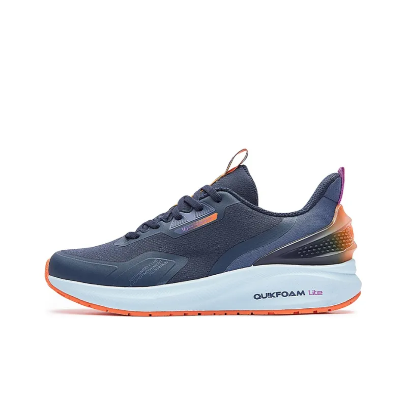 361° Fleece Lined Warm Cushioning Anti Slip And Wear Resistant Low Top Winter Padded Casual Shoes Men's Black Blue-0
