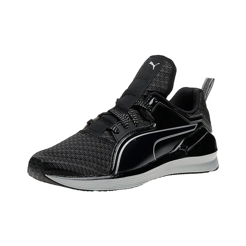 PUMA Fierce Lace Metallic Cushioned Slip-Resistant Low-Top Running Shoes Women's Black-2