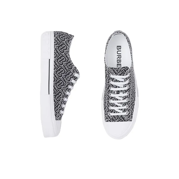 Burberry Monogram Print Cotton Low Black White-3