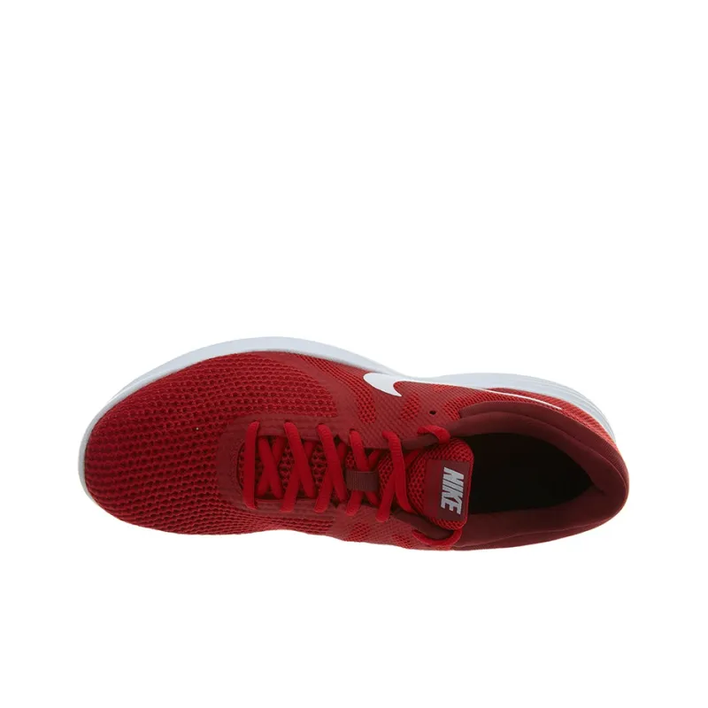 Nike REVOLUTION 4 Cushioned Anti-Slip Wear-Resistant Breathable Lightweight Low-Top Running Shoes Men's Red White-2