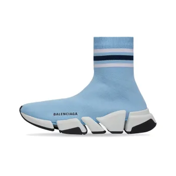 Balenciaga Speed 2.0 Striped Light Blue Women's