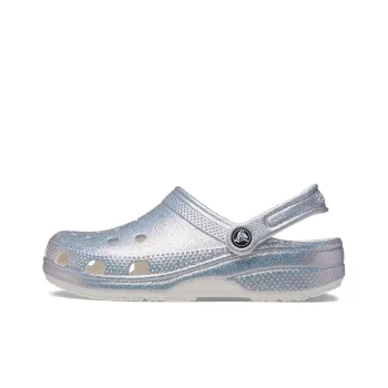 Crocs Classic Casual Unisex Metallic Silver Pink Sandals