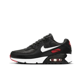 Nike Air Max 90 Dark Smoke Grey Black University Red White GS