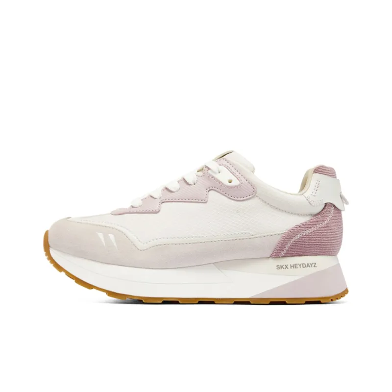 Skechers Sport Series Cushioning Anti-Slip And Wear-Resistant Low-Top Casual Shoes Women's White Light Purple-0