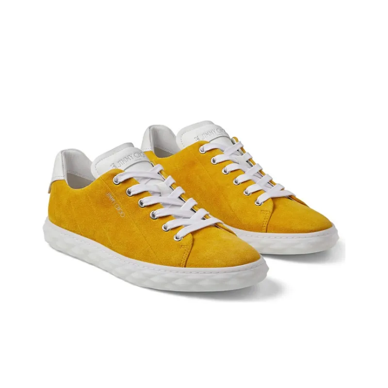 Jimmy Choo Diamond Light/F Low-Top Skateboard Shoes Women's Yellow-3