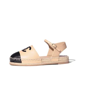 CHANEL Casual Single Shoes Women's Beige