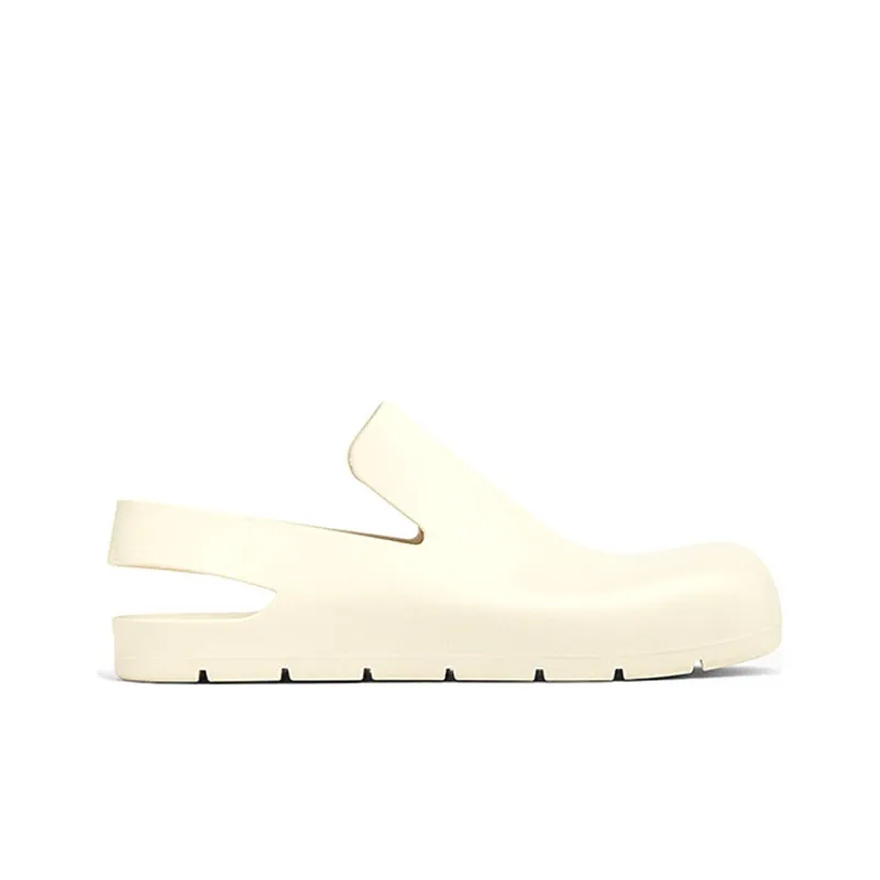 Bottega Veneta Rubber Slingback Puddle Shoe White-1