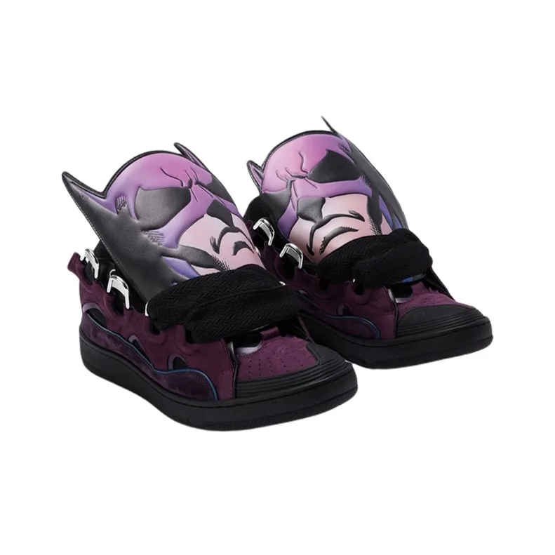Lanvin Curb Stylish Skateboarding Shoes Women's Purple Black-1