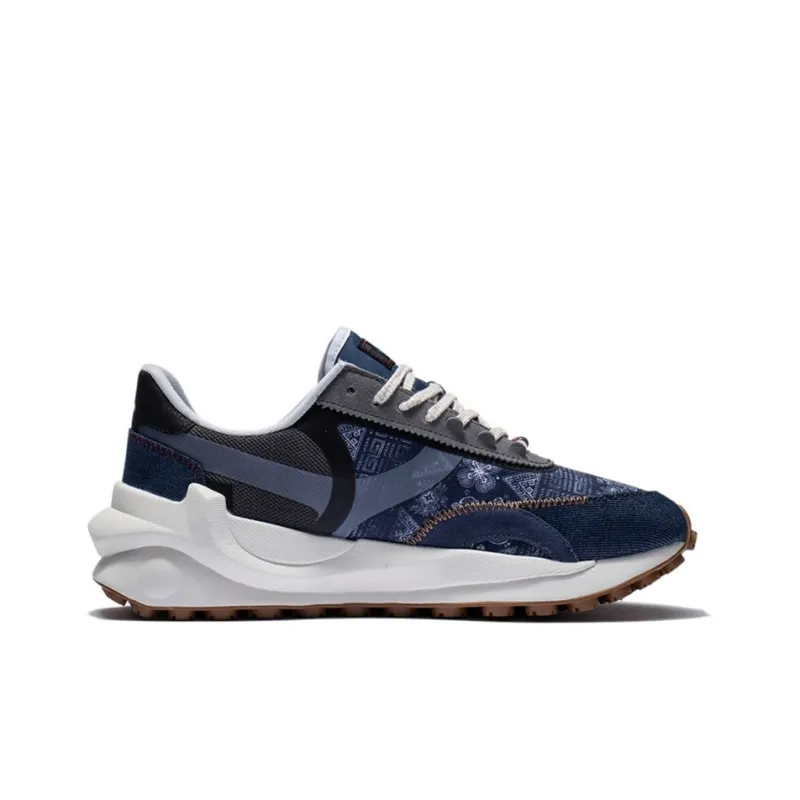 LiNing Square Cushioning Anti-Slip And Wear-Resistant Low-Top Running Shoes Blue-1