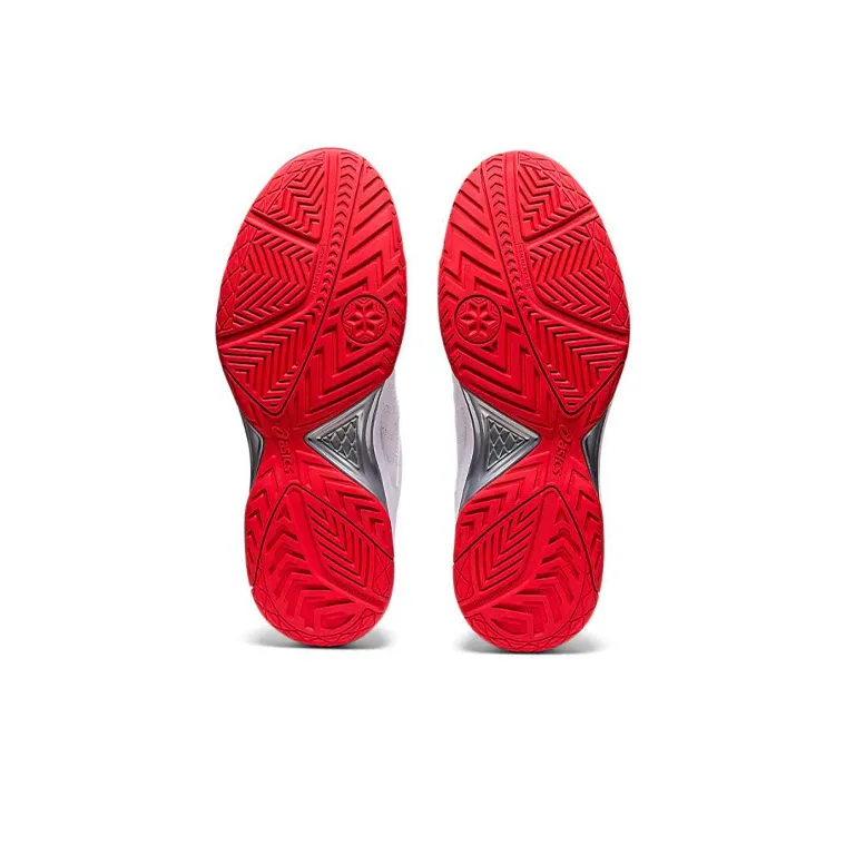 Asics Gel-Dedicate 6 Anti-Slip Wear-Resistant Low-Top Running Shoes Women's White Red-5