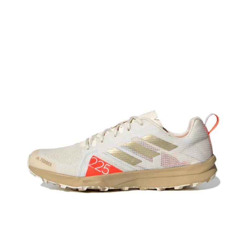 Adidas Terrex Speed Flow Primegreen Wear-Resistant Slip-Resistant Low-Top Running Shoes Men's Beige Gold-0