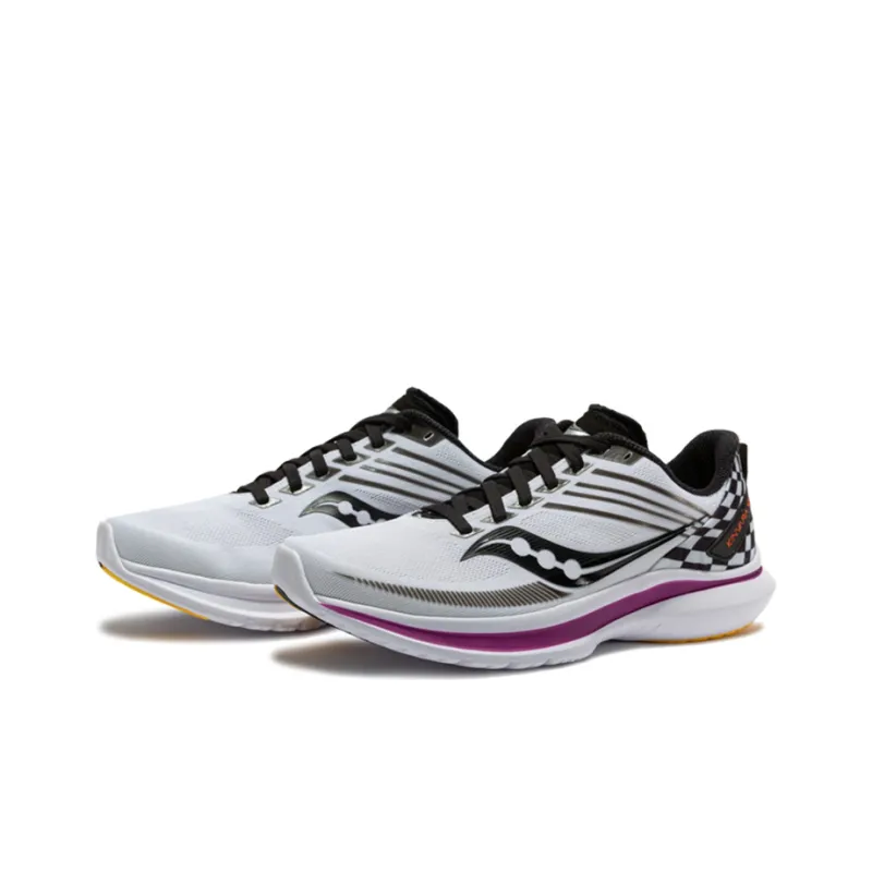 Saucony Cushioning Anti-Slip And Wear-Resistant Lightweight Rebound Low-Top Casual Running Shoes Women's White Purple-2