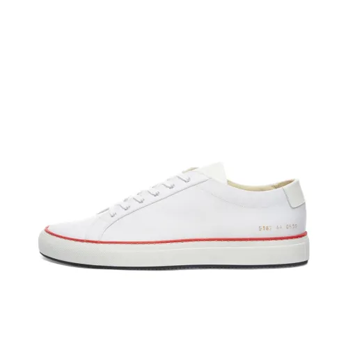 COMMON PROJECTS Canvas Shoes Men Low-Top White/Red