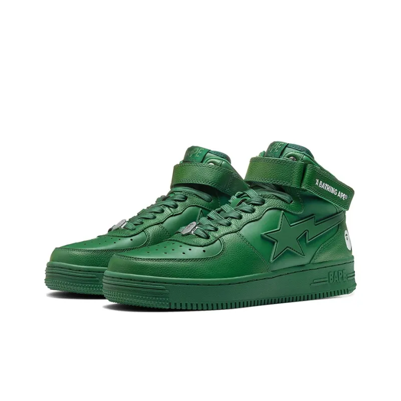A BATHING APE STA Skateboard Shoes Men's Green-2
