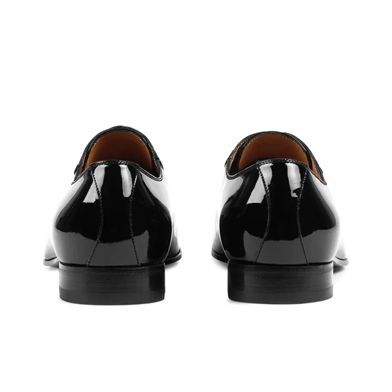 GUCCI Dress Shoes Men Low Top Black-3