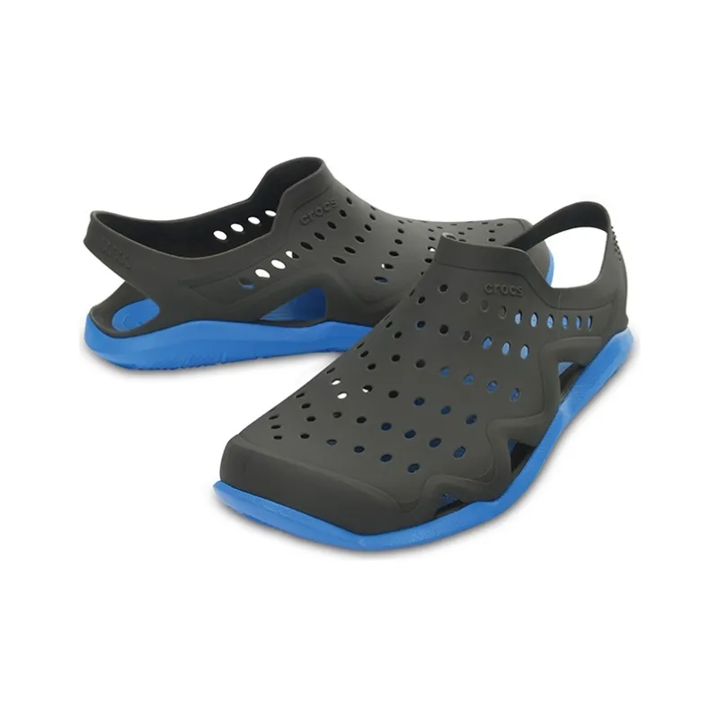 Crocs Swiftwater Wave Clogs 'Black Blue'-3