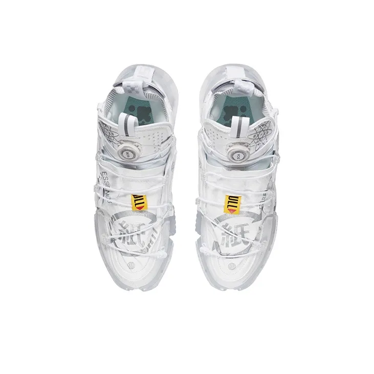 LiNing Essence 2 Futuristic Cushioning, Slip Resistant, And Abrasion Resistant Low Top Casual Shoes Men's White-3