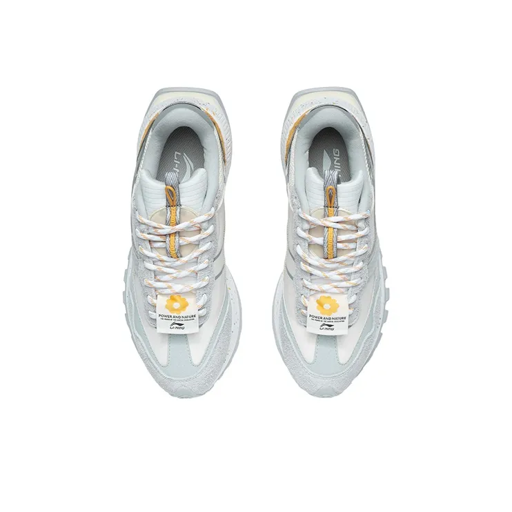 LINING Wu Xing Running Shoes Women's Low Top Light Ancient Yellow/Microcrystalline Gray-2