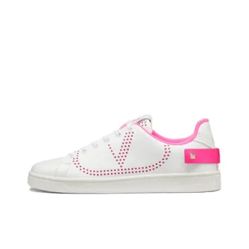 Valentino GARAVANI Vlogo Low Top Stylish Skateboarding Shoes Women's Neon Pink