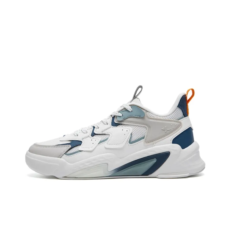 XTEP Fengxing 2.0 Casual Shoes Men Low Top Sail White/Light Heather Gray/Steel Iron Blue-0