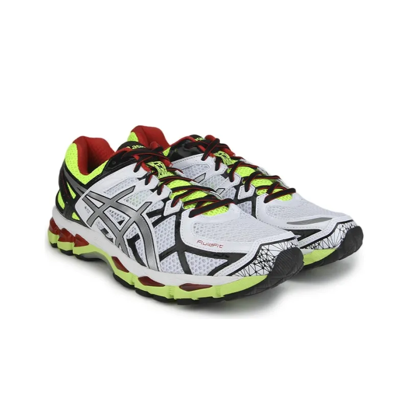 Asics Gel Kayano 21 Low Top Running Shoes Men's White Silver-2