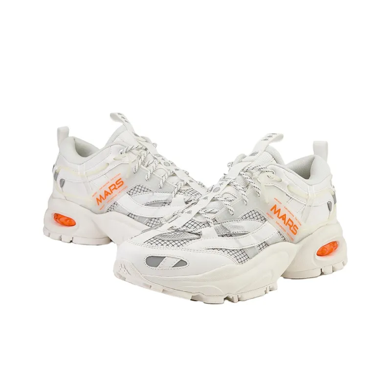 Kappa Anti Slip Wear Resistant Low Top Casual Shoes Unisex Korean White-4