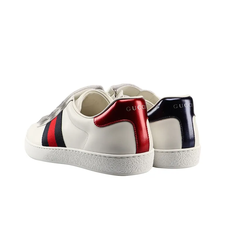GUCCI New Ace Grip Strap Low 'White'-5