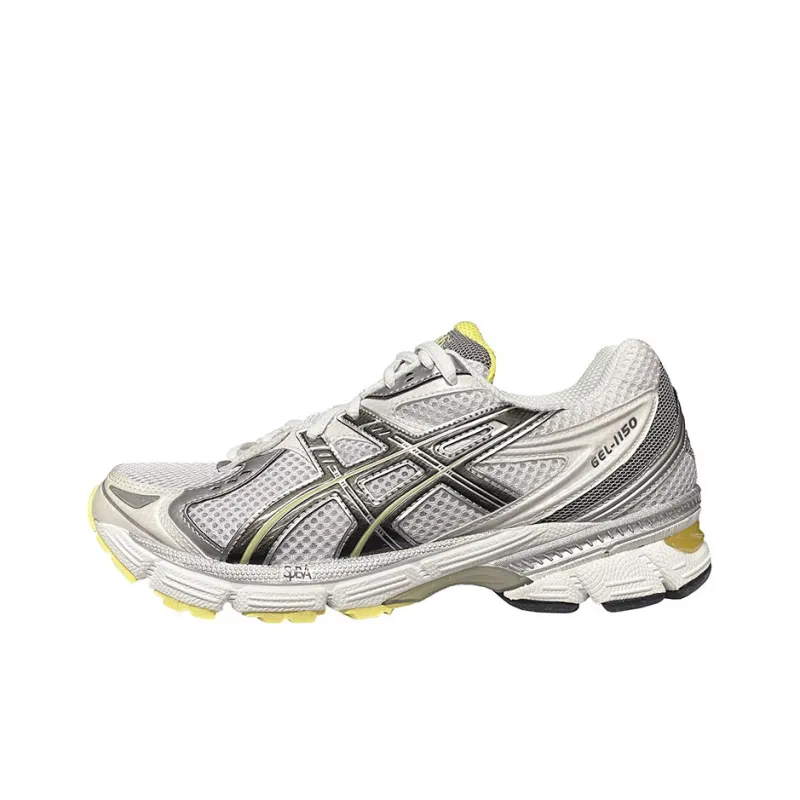 Asics Gel-1150 Wear-Resistant Low-Top Running Shoes Women's White Silver-0