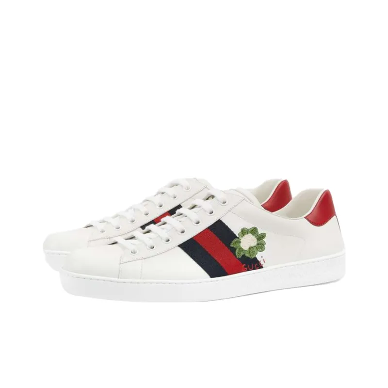 GUCCI Ace "Cauliflower" Embroidery Sneakers-2
