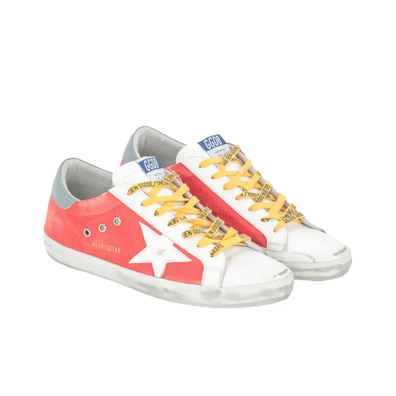 Golden Goose Super Star Low Top Sports Skateboard Shoes Men's White Red-2
