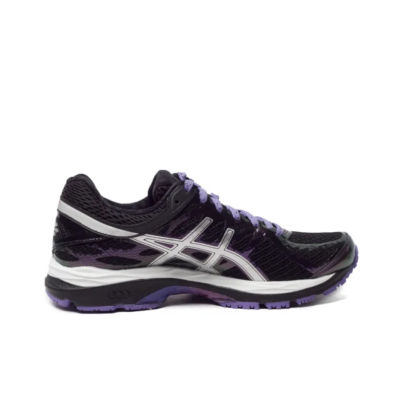 Asics Gel-Cumulus 17 Lite-Show Wear-Resistant Low-Top Running Shoes Women's Black Purple Silver-1