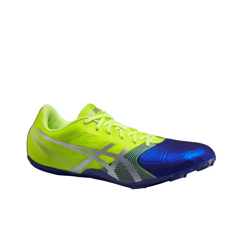 Asics Hyper Sprint 6 Abrasion Resistant Low Top Running Shoes Men's Blue Yellow-1