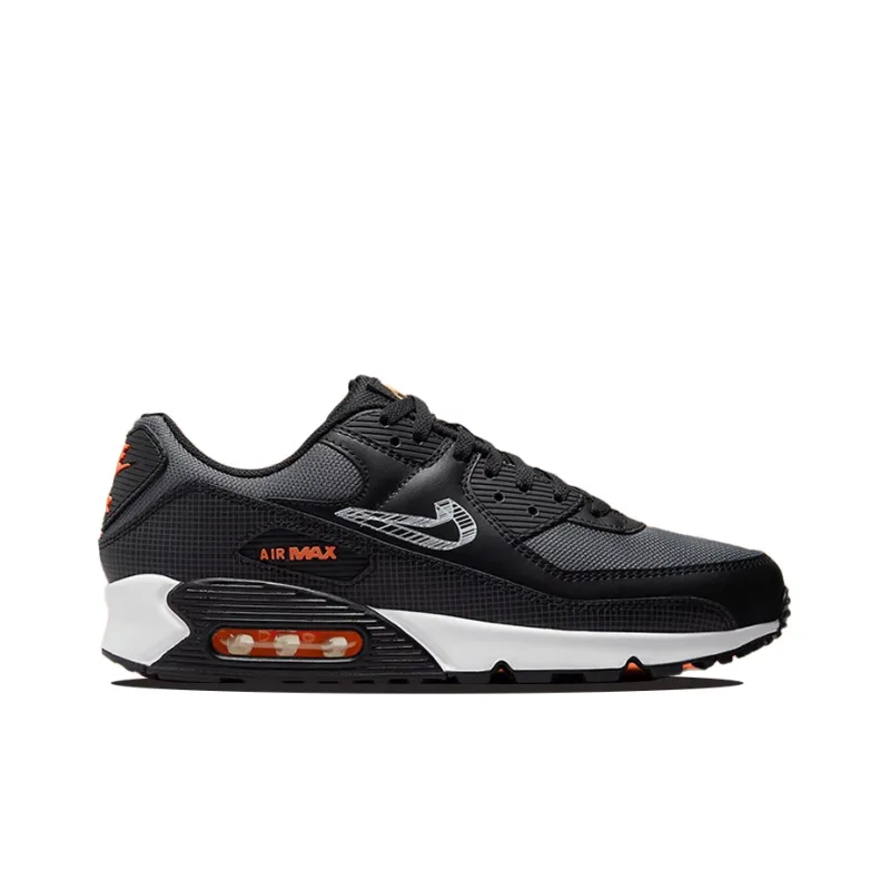 Nike Air Max 90 3D Swoosh Black Grey Orange-1