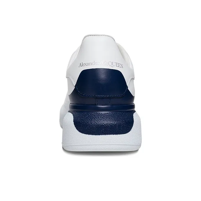 Alexander McQueen Oversized Sneaker 'White Navy Heel'-4