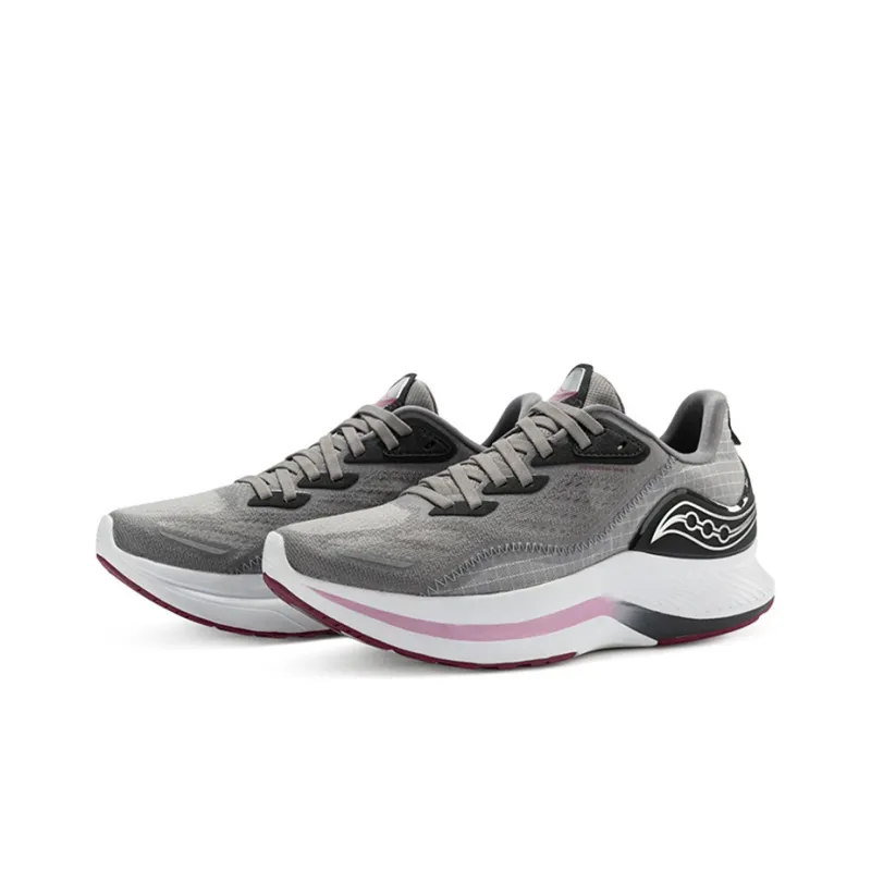 Saucony Shock Absorbers With Slip Resistant And Abrasion Resistant Properties Low Top Running Shoes Women's Gray Pink-2